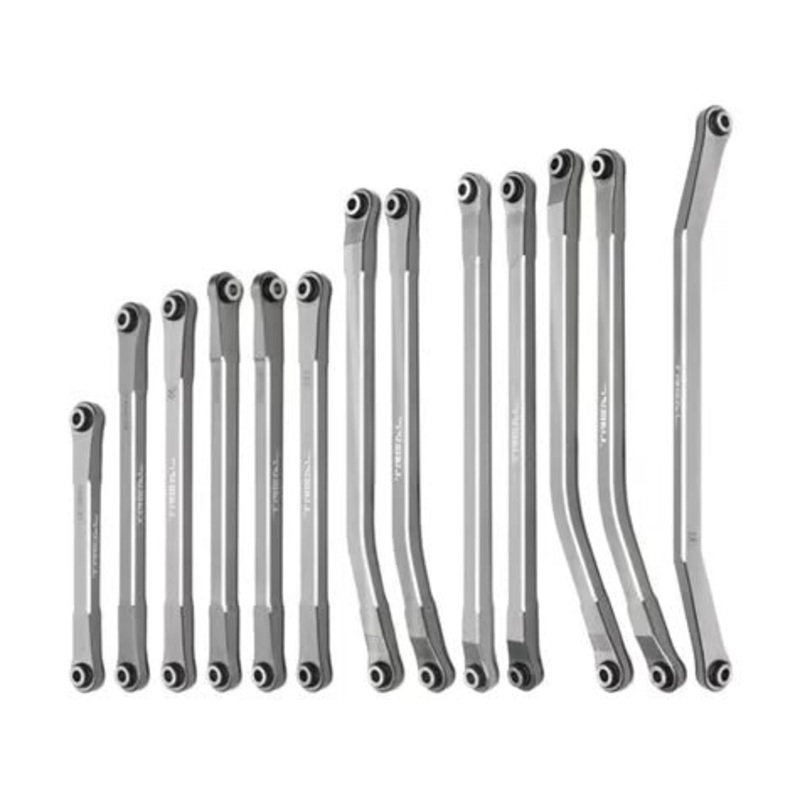 Treal Hobby Axial SCX10 Pro 7075 Aluminum Upper & Lower Link Set (13) Grey