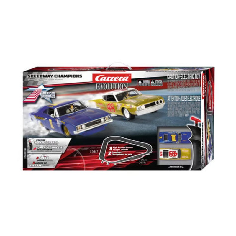 Carrera CCN25241 Speedway Champions Slot Car Track Racing Set w/Ford Torino Talladega &