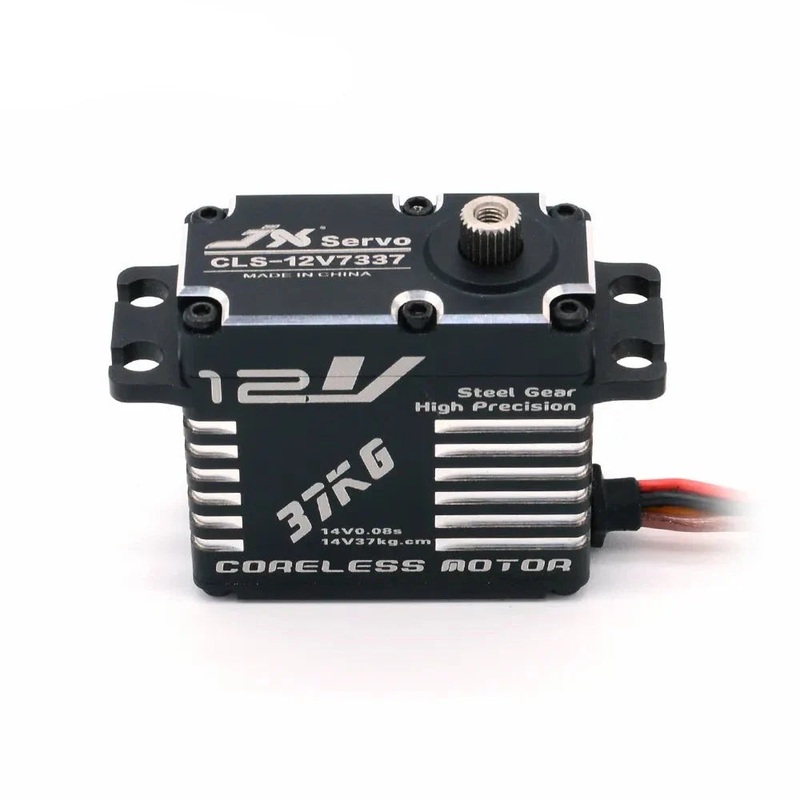 JX Servo CLS-12V7337 - 37kg.cm@14V Large-Torque Full CNC Metal High Precision Steel Gear Digital Coreless Servo for RC Cars Helicopter CLS-12V7337