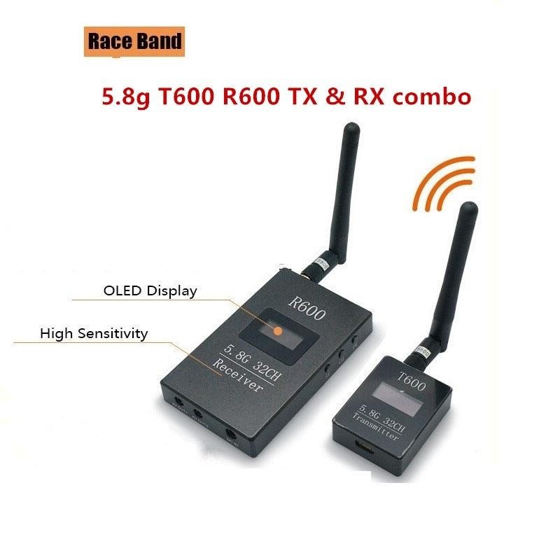 Skyzone Raceband T600 Transmitter / R600 Receiver - 5.8G 5.8ghz 600mW Transmitter R600 OLED Display 5.8g 32ch Receiver for FPV DIY Racing drone long range R600