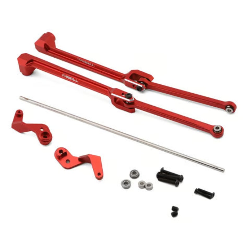Treal Hobby Losi Hammer Rey U4 Aluminum Rear Sway Bar Set (Left/Right) Red