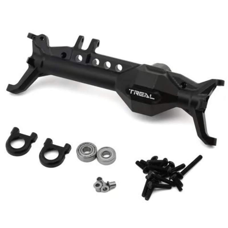 Treal Hobby Vanquish VRD/VS4-10 7075 Aluminum Front Portal Axle Housing Black