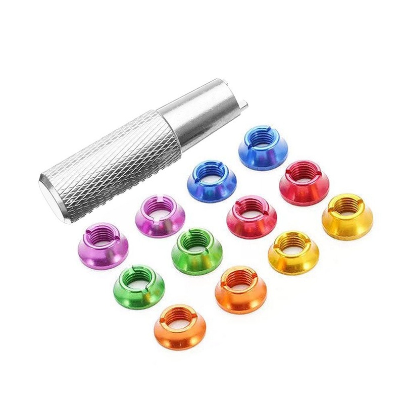 CNC Aluminium Hardware Pimped Anodised Radio Switch Nuts