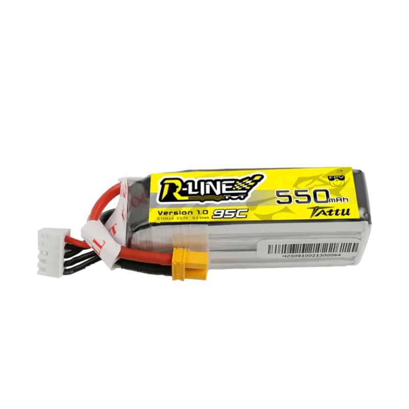 TATTU R-LINE 550MAH 95C 4S1P LIPO BATTERY PACK WITH XT30 PLUG