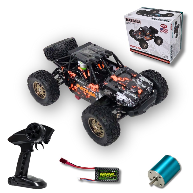 IMEX Katana 1/16 Scale Brushless 4WD RC Desert Truck High-Speed Off-Road Performance Orange (Brushless)