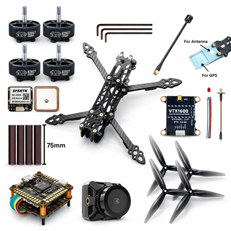 Mark4 7inch 295mm Carbon Fiber Analog FPV Drone Kit