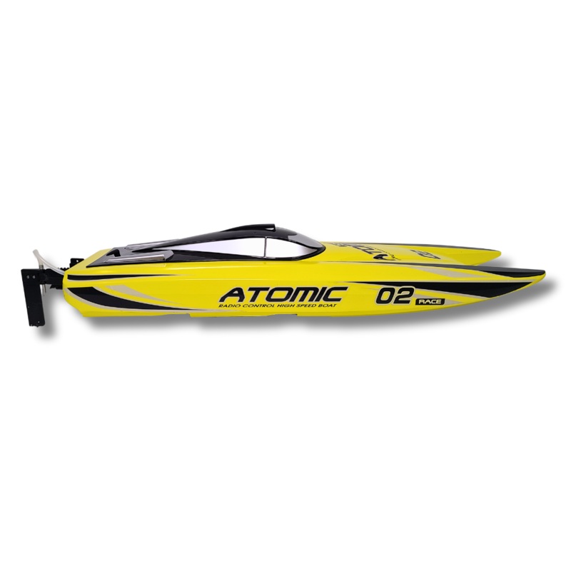 VolantexRC ATOMIC High-Speed Race Boat Brushless 60 km/h RC Boat with LiPo Battery & Self-Righting System Red