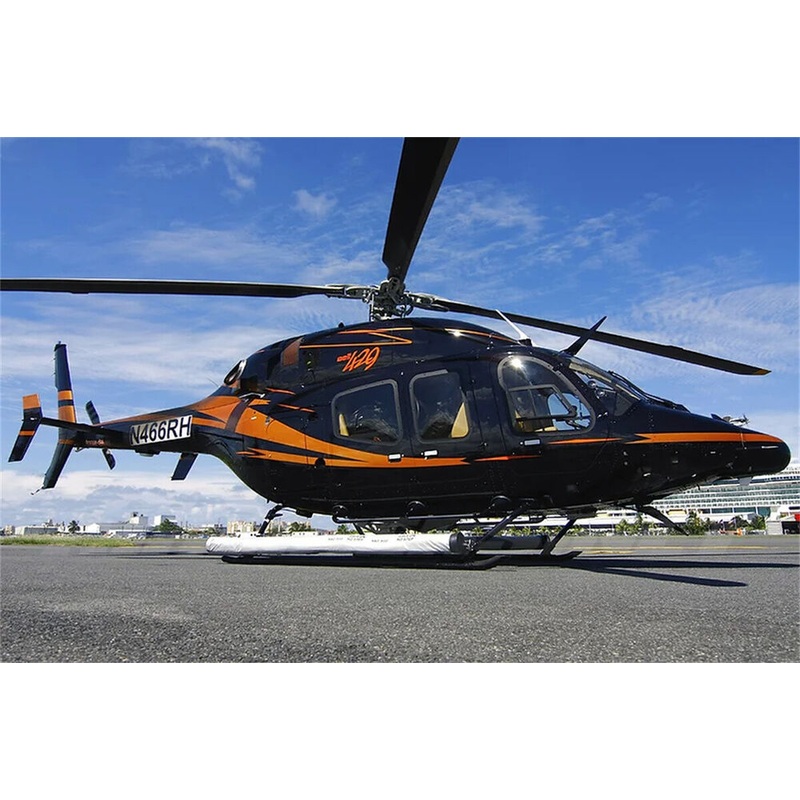 Black Orange B 429 700 Size RC Helicopter Fuselage V2 Version Kit
