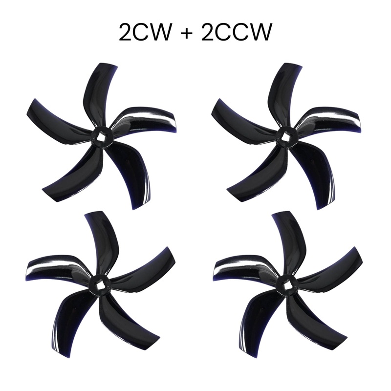 Gemfan D90 Ducted PC 5 Blade 1.5 mm & M5 Propellers 2CW + 2CCW Black