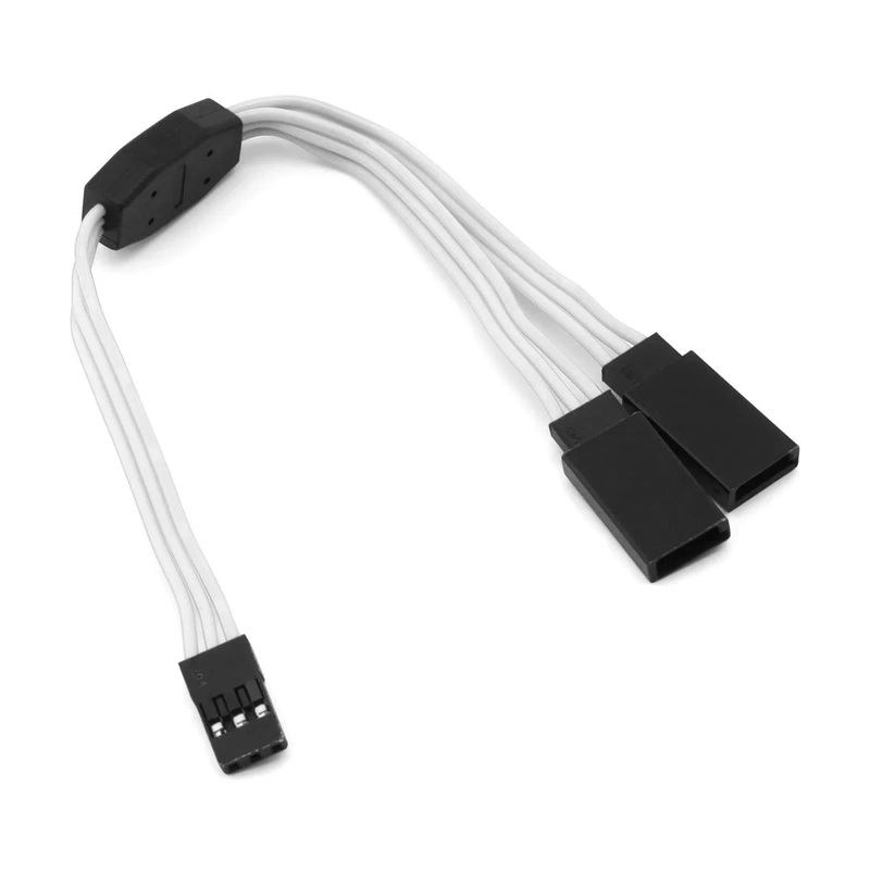 Yeah Racing YEA-WPT-0154WT 60-Core Y-Harness High Current Servo Extension Lead (White) (JR/Futaba Plug) (150mm)