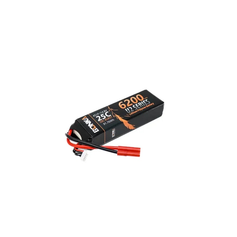 14.8V 6200mAh 4S 25C Lithium Polymer Battery Pack (Brand Bonka)