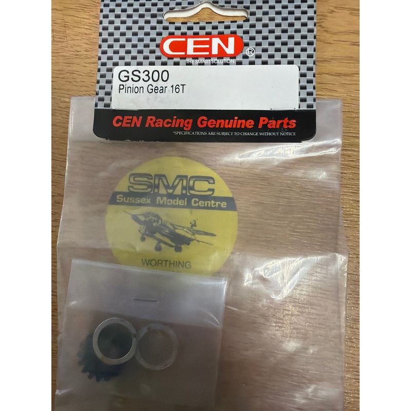 CEN RC car Spares PINION GEAR 16 Tooth for 2-speed clutch bell GS300 (Box 92)