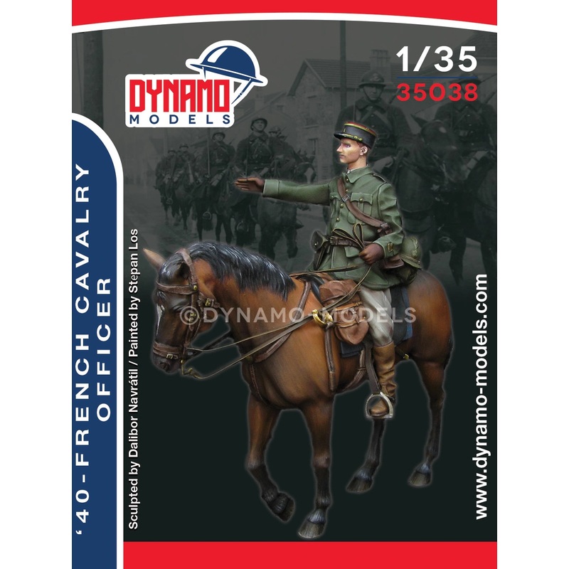 Dynamo DYM35038 1/35 French Cavalry Officer- 1940 (1 figure & 1 horse)