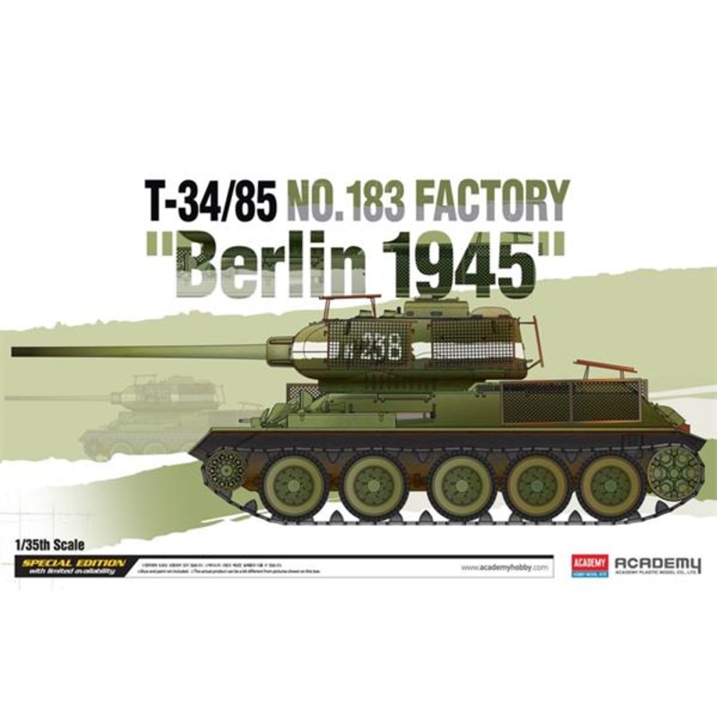 Academy 13295 1/35 T-34/85 NO.183 Factory - "Berlin 1945"