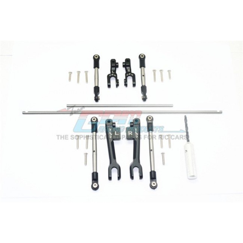 GPM Racing TRAXXAS UNLIMITED DESERT RACER Stainless Steel Front+Rear Sway Bar & Aluminum Sway Bar Arm & Stainless Steel Linkage - 23pc set (box 47)