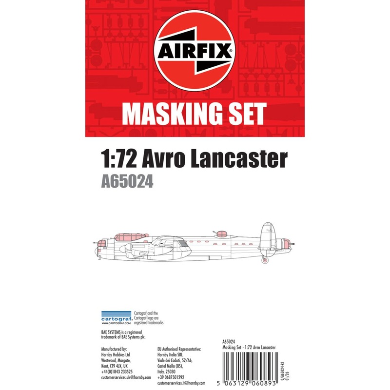 Airfix Masking Set - Avro Lancaster - 1:72 Scale 1:72 Scale
