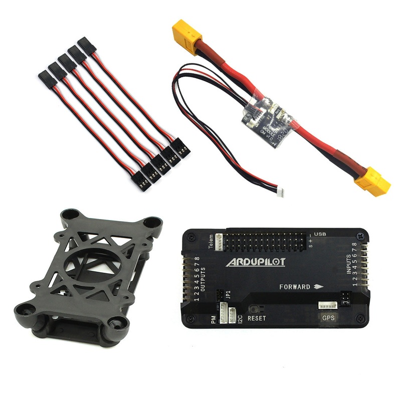 QWinOut APM 2.8 Multicopter Flight Controller Built-in Compass with Power Module Shock Absorber Extension Cable for DIY RC Drone Aircraft