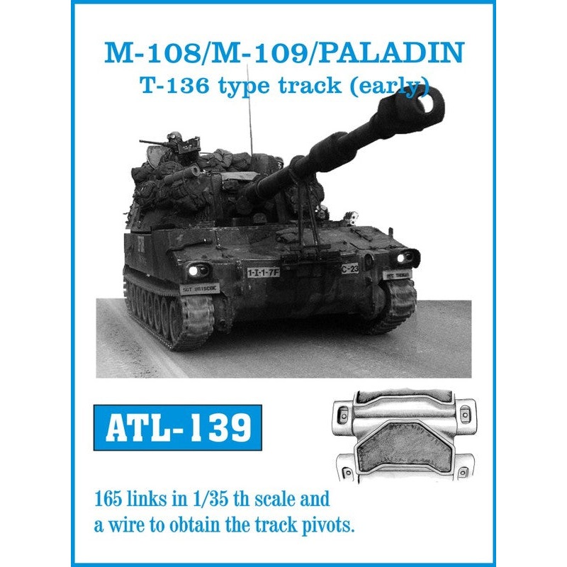 Friulmodel ATL-139 1/35 M-108/M109 /PALADIN T-136 type track (early)