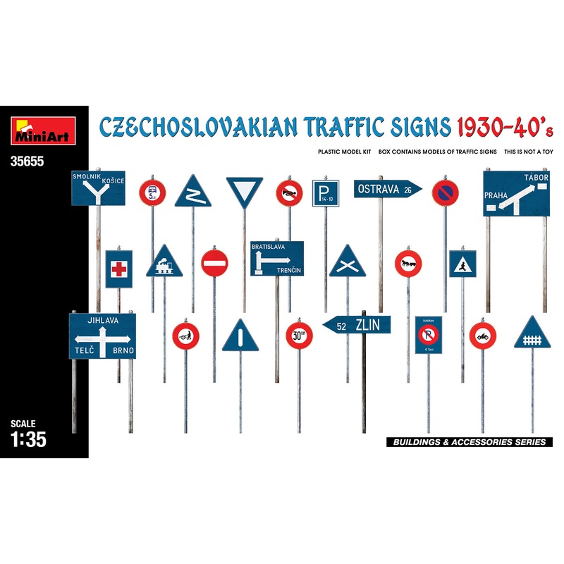 MiniArt 35655 1/35 Czechoslovakian Traffic Signs - 1930-40s