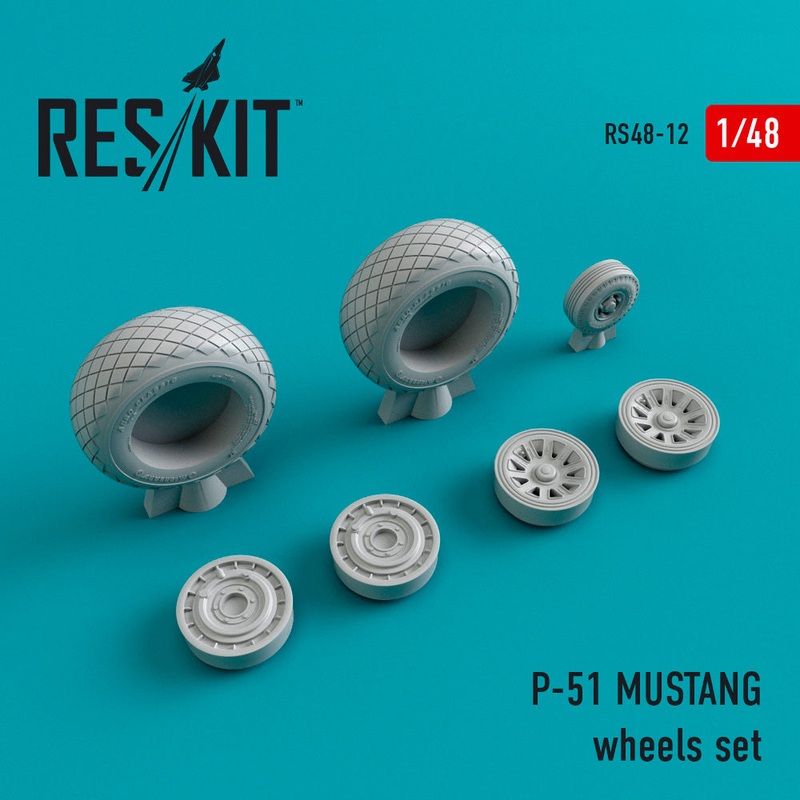 Res/Kit 480012 1/48 P-51 Mustang Wheel Set