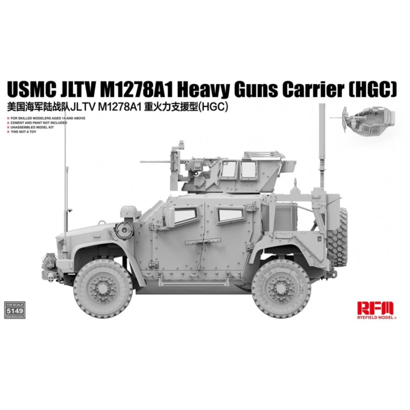 Rye Field Model 5149 1/35 USMC JLTV M1278A1 Heavy Guns Carrier (HGC)
