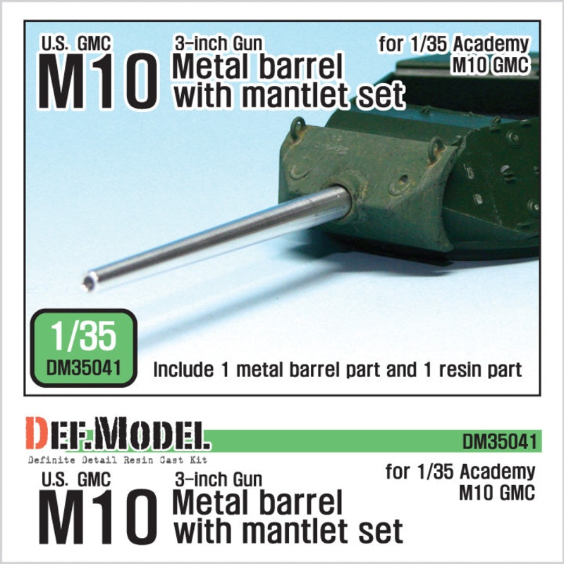 Def Model DM35041 1/35 U.S. M10 GMC Barrel and Mantlet Set