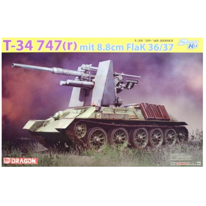 Dragon 6986 1/35 T-34 747(r) mit 8.8cm FlaK 36/37