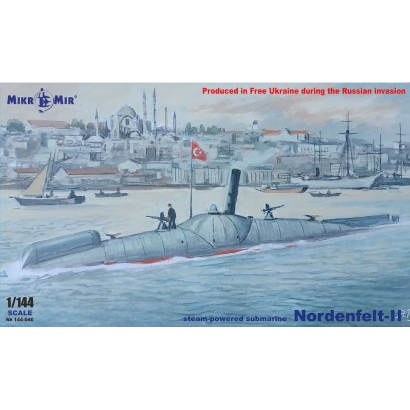 MIKR-MIR 1/144 Nordenfelt-II Steam powered submarine kit MM144-040