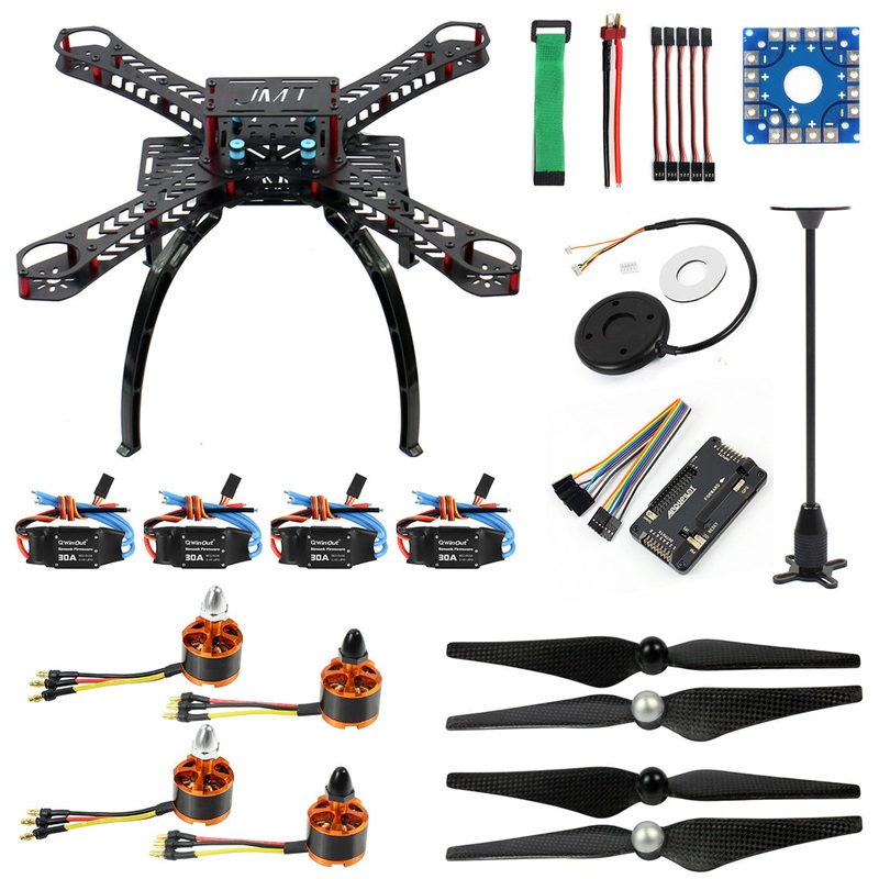 QWinOut DIY RC Drone Quadrocopter X4M360L Rahmen Kit:GPS + APM 2.8 Flight Control + Brushless Motor + Brushless ESC + GPS Folding Antenna Mount Holder
