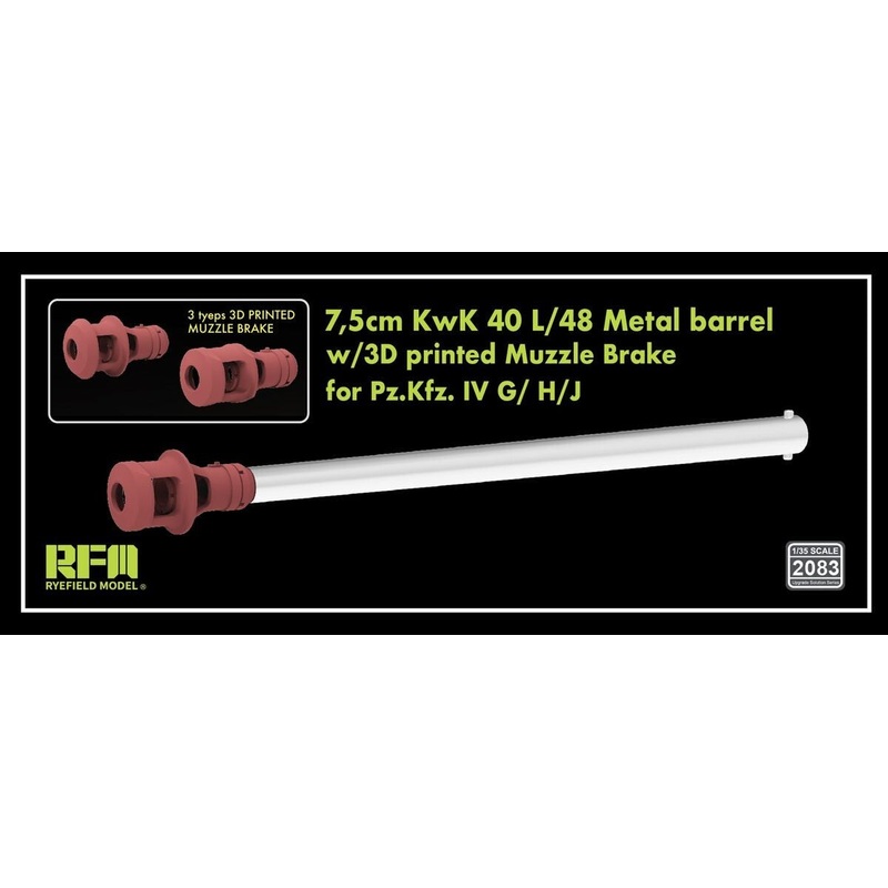 Rye Field Model 2083 1/35 7.5cm KwK 40 L/48 Metal Barrel For Pz.Kfz.IV