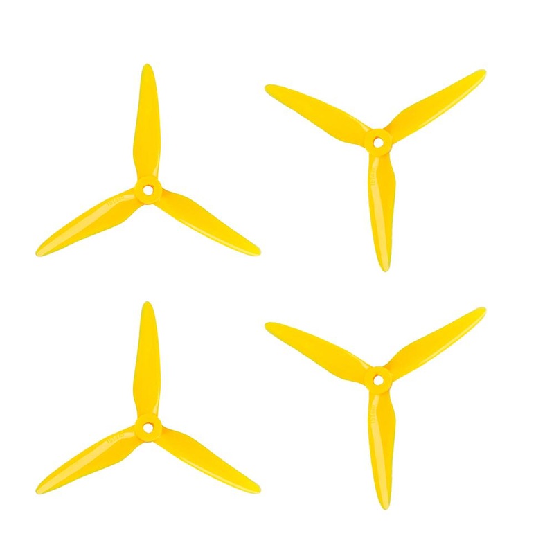 2Pairs 4PCS Upgraded DALPROP SpitFire T5147.5 5147 No Pop Wash POPO FPV Propeller CW CCW for RC Drone FPV Racing yellow