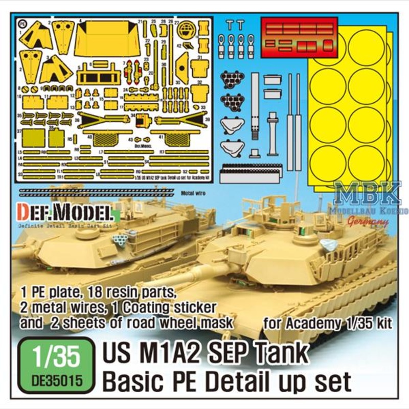 Def Model DE35015 1/35 M1A2 SEP ABRAMS Basic PE set