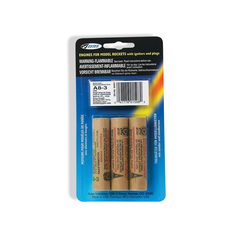 Estes Rocket motors A8-3 (Pk3)