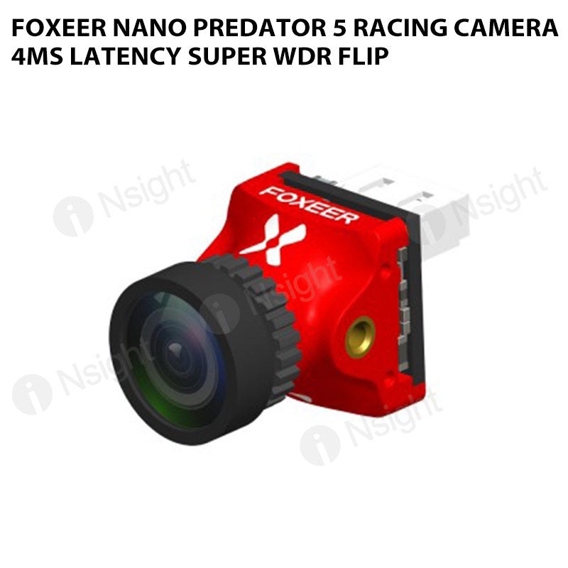 Foxeer Nano Predator 5 Racing Camera 4ms Latency Super WDR Flip Black