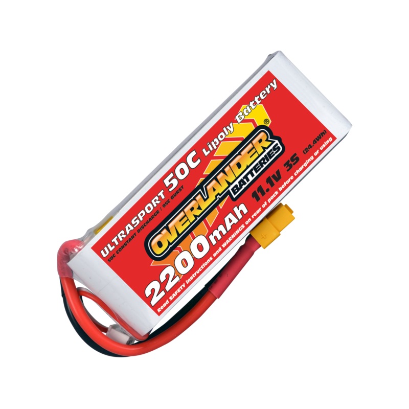 2200mAh 11.1V 3S 50C Ultrasport LiPo Battery EC3