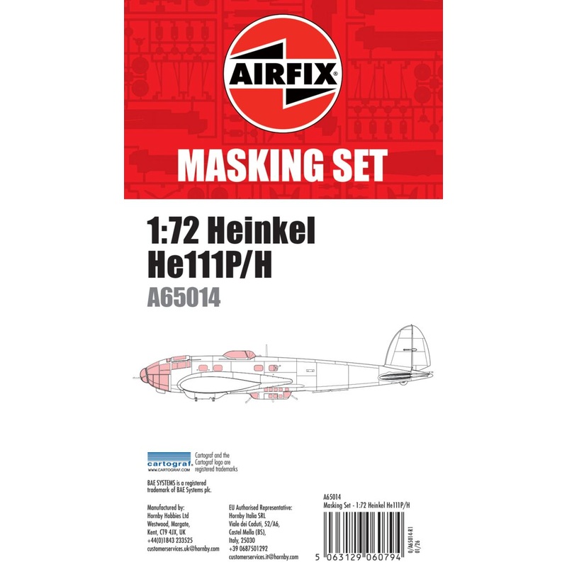 Airfix Masking Set - Heinkel He111 - 1:72 Scale 1:72 Scale