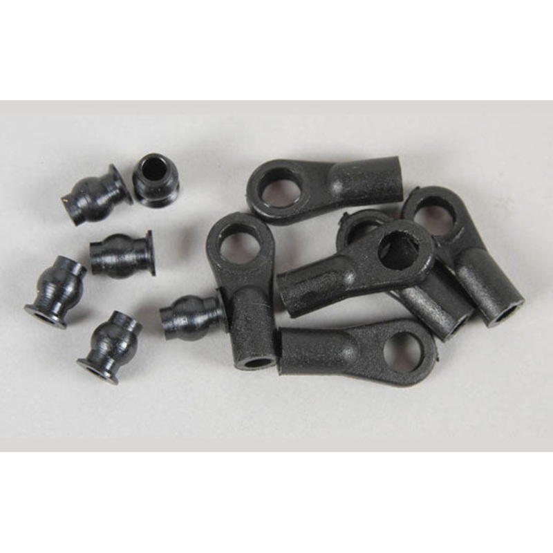FG Modellsport Car Spares Ball-and socket joint 6mm w. ball (6pcs) 06027 (Box 38)