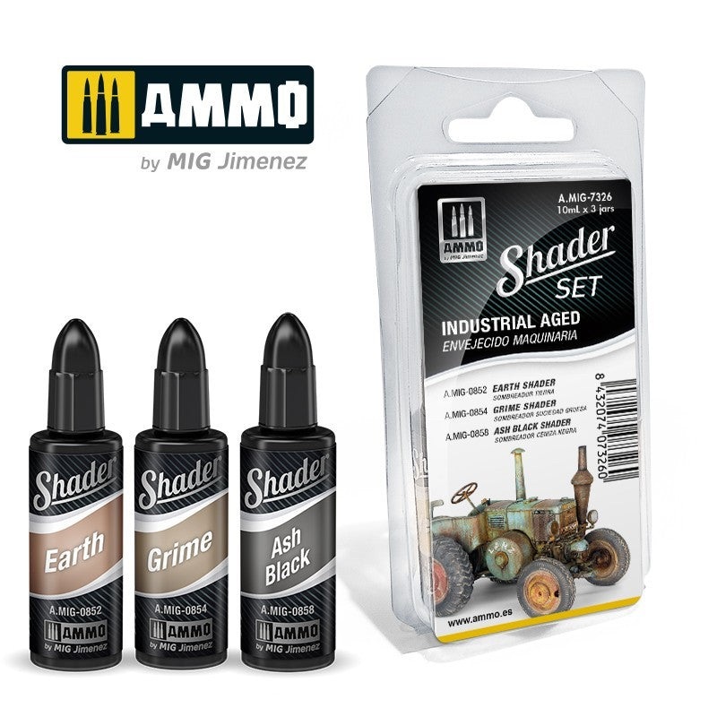 AMMO by Mig 7326 SHADER Set Industrial Colors