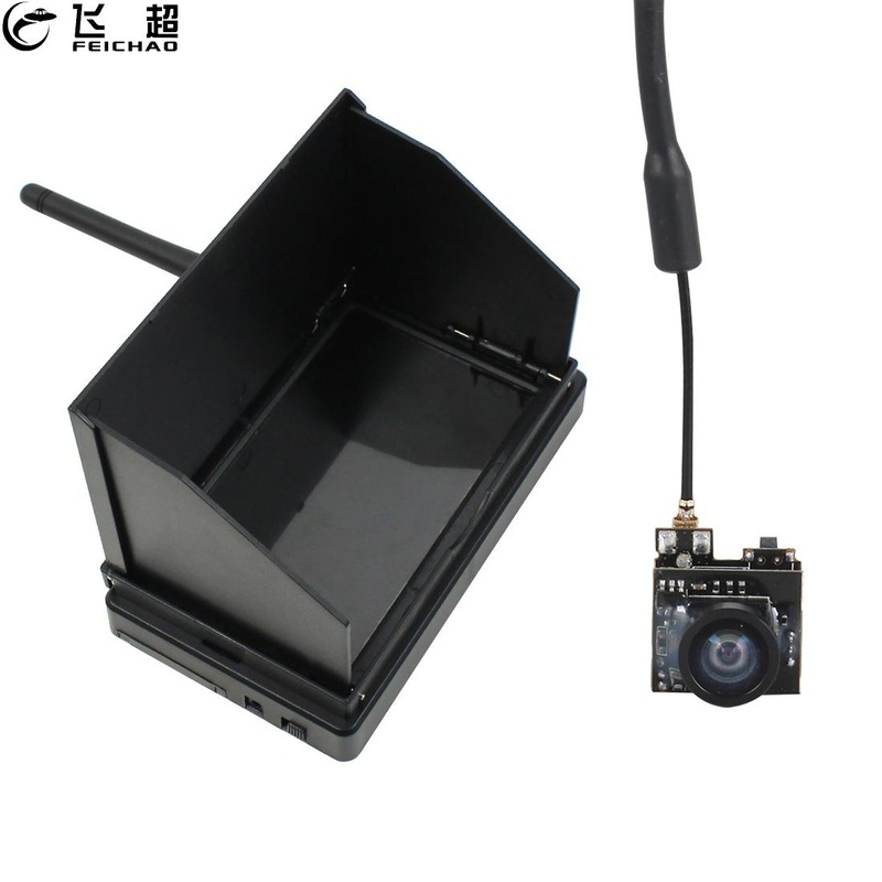 FEICHAO 5.8G 40CH Dual Antennas FPV Goggles Monitor Video Glasses Headset w/ 5.8G 25mW Video Transmitter Camera for Racing Drone FPV Set1