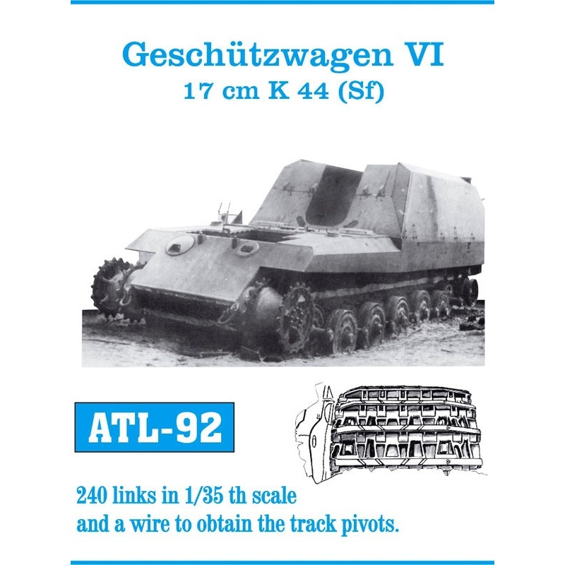 Friulmodel ATL-092 1/35 Geschuetzwagen VI 17cm K44 (Sf)