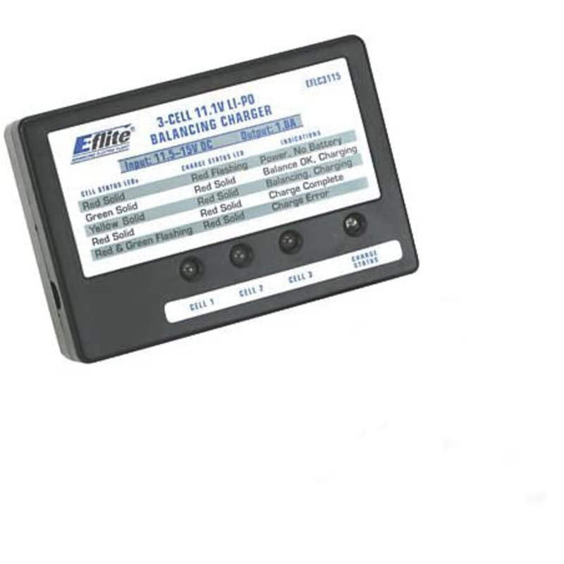 Second Hand 12v E-flite Balancing Charger for 1 to 3S Lipo packs EFLC3115