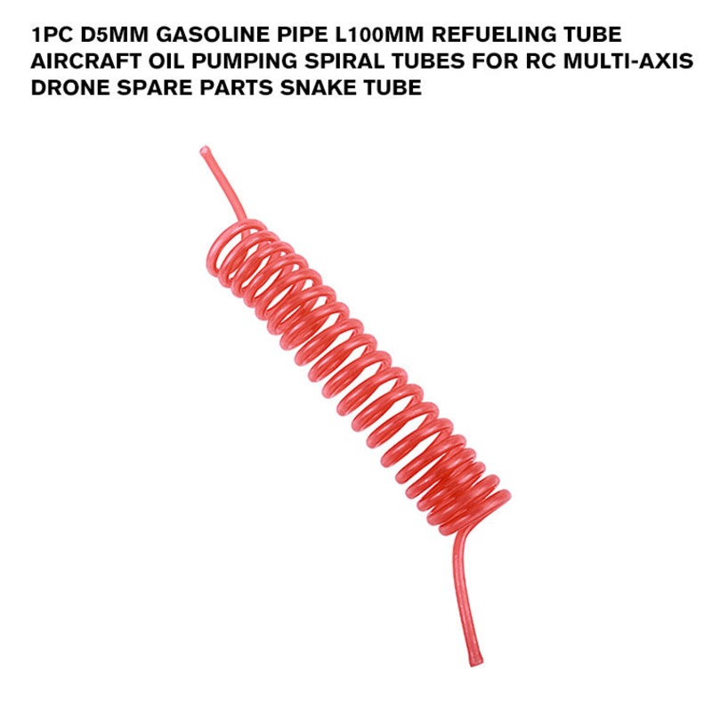 1PC D5mm Gasoline Pipe L100mm Refueling Tube Aircraft Oil Pumping Spiral Tubes for RC Multi-axis Drone Spare Parts Snake Tube