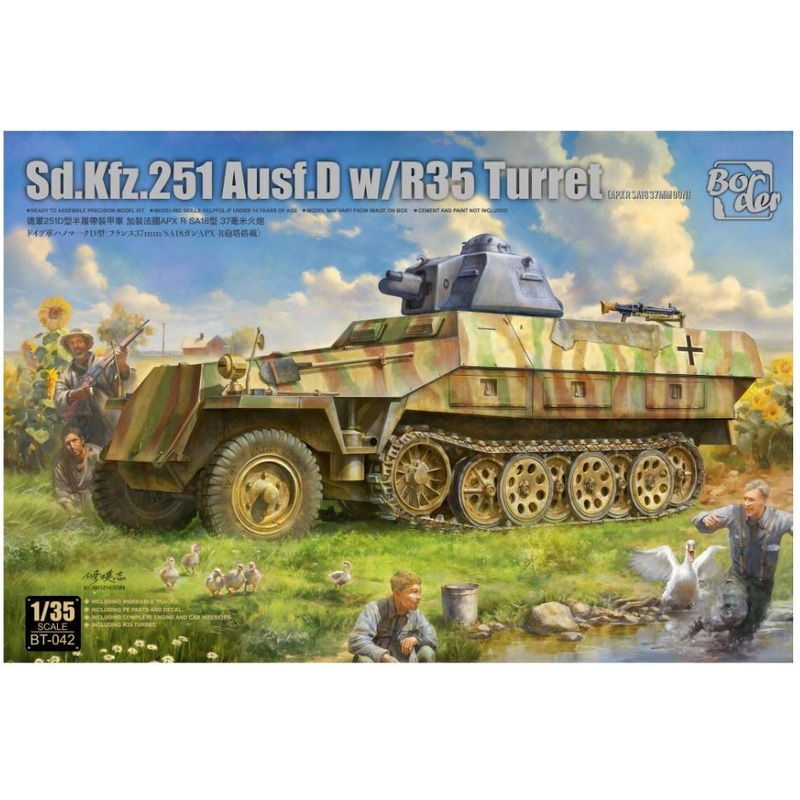 Border Model BT042 1/35 Sd.Kfz 251/1 Ausf D German Half track with R35 Turret