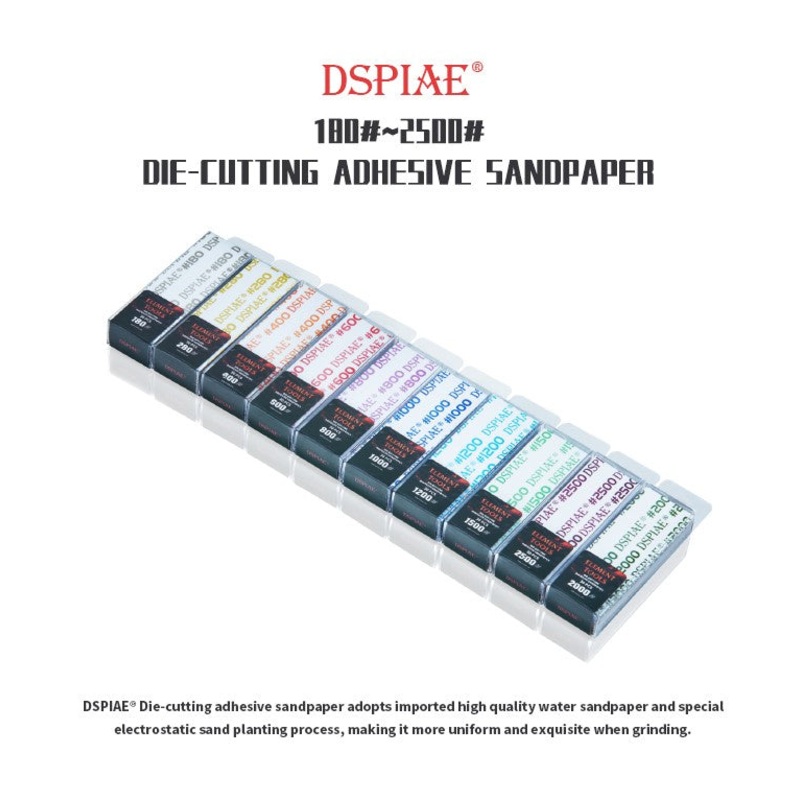 DSPIAE WSP-MA1000 1000# Pre-Cut Adhesive Sandpaper