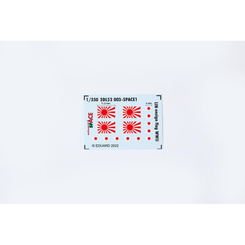 Eduard 3DL53003 1/350 IJN Ensign Flags Space-3D Decals + Etched Parts