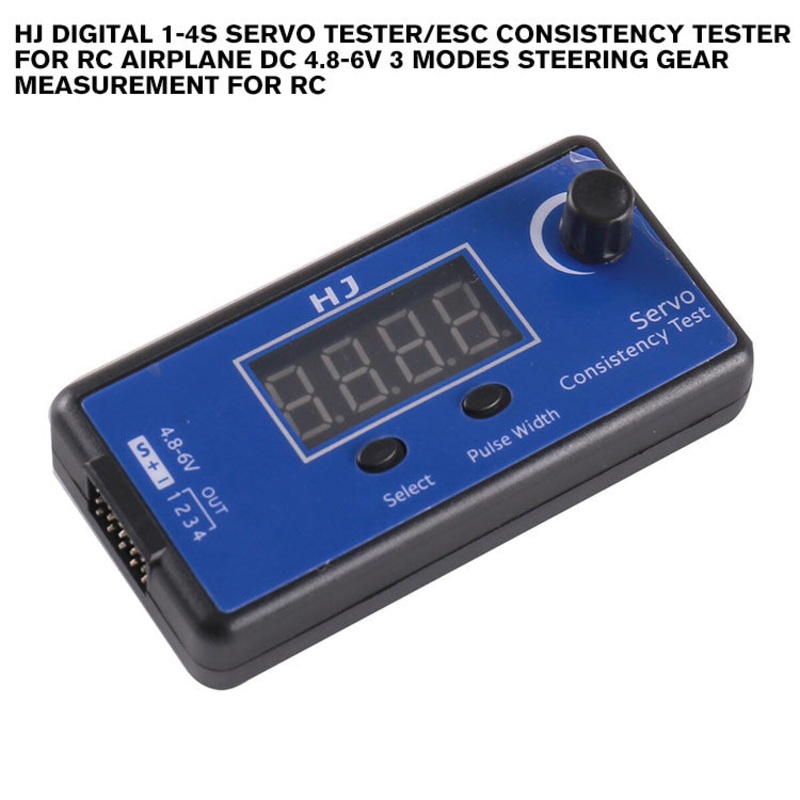 HJ Digital 1-4s Servo Tester/ESC Consistency Tester for RC Airplane DC 4.8-6V 3 Modes Steering Gear Measurement for RC
