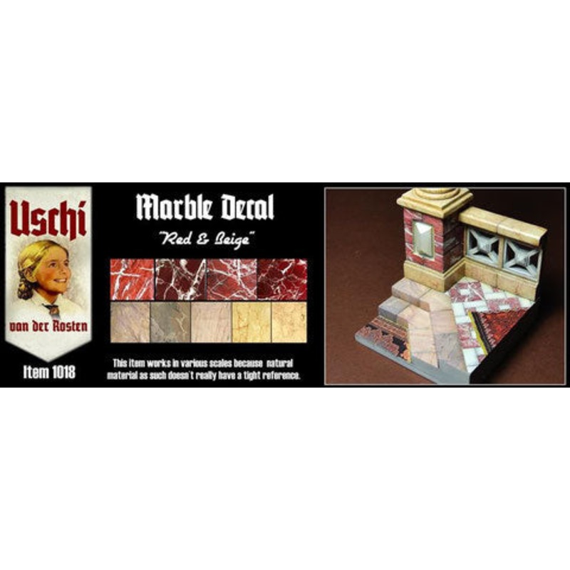 Uschi Van Der Rosten UV1018 Marbel Decal Red/Beige