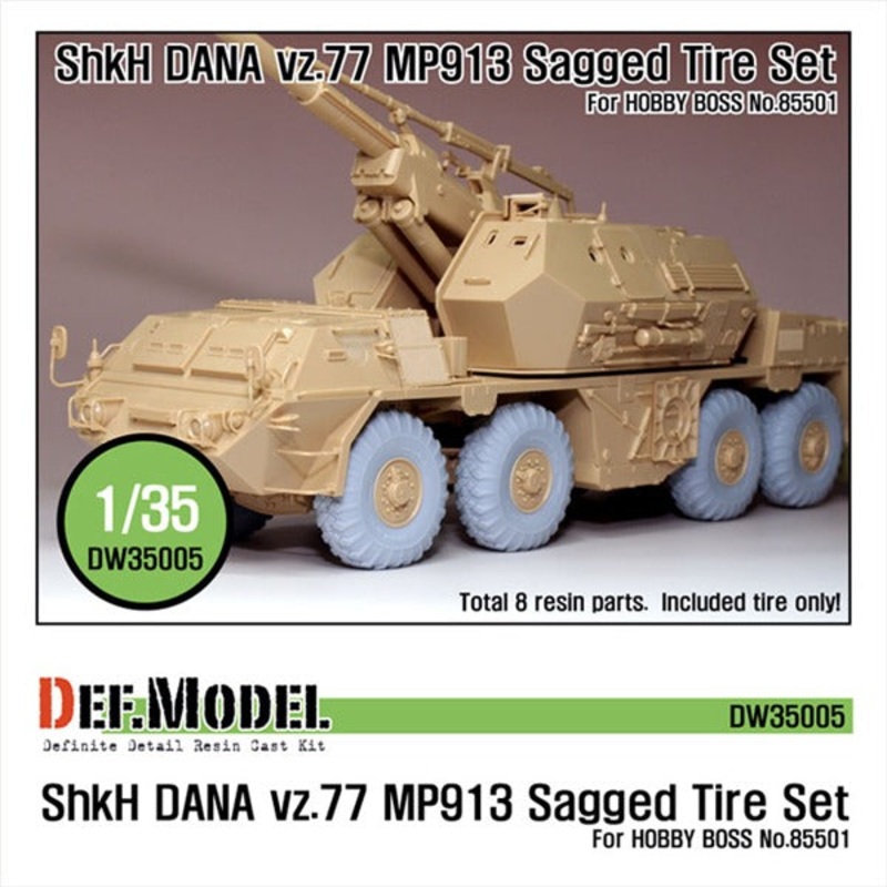 Def Model DW35005 1/35 Sz77 DANA ShKH MP913 Sagged Tire set
