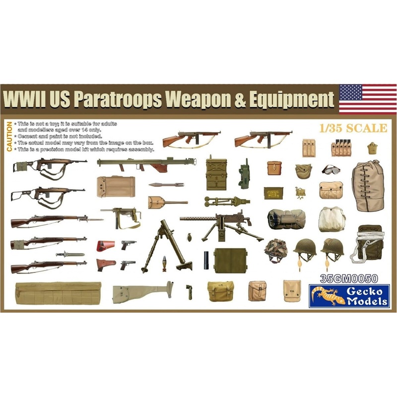 Gecko Models 35GM0050 1/35 WWII US Paratroops Weapon & Equipment