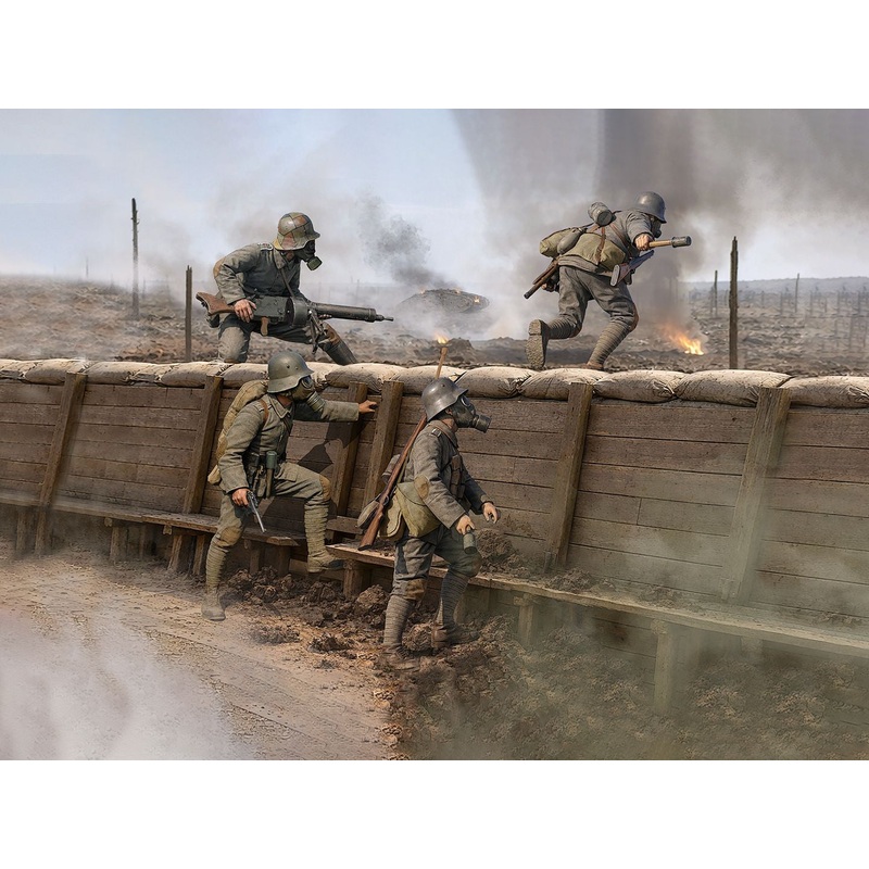 ICM 1/35 Zum Angriff Vorwrts! German Army Assault Unit (4 Figures) ICM35723